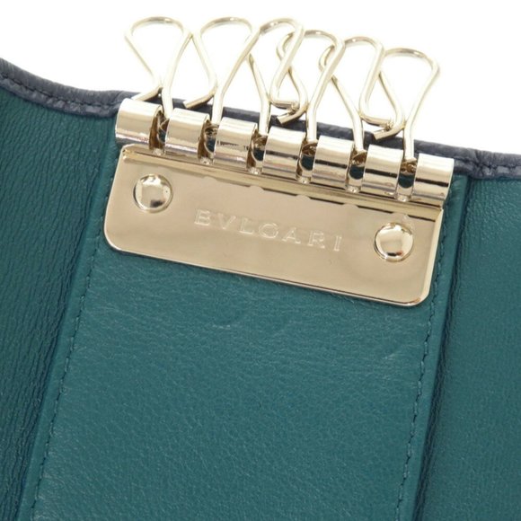 Bvlgari Men's Blue Leather 6-Key Case (1469) - Picture 8 of 11
